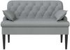 vidaXL Zweisitzer mit Knopfheftung Hellgrau 111 x 68 x 80 cm Stoff 42041796 Bild 3