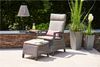 Gartenhocker Corido, Rattan, Grau, Schwarz, 54 x 40 x 50 cm Bild 3