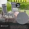 KESSER® Gartenstuhl Hochlehner mit Armlehnen | Aluminium Klappstuhl inkl. Kopfkissen Campingstuhl 7-Fach Verstellbar Rückenlehne | Atmungsaktiv & Wetterfest | Klappbar & Anti-Rutsch Hellgrau, 2 Stück Bild 3