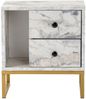 Nachttisch, 'Glimmer', 50 x 29,5 x 45,2, Freesienmarmor, Gold Bild 5