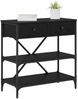 vidaXL Konsolentisch Schwarz Eichen-Optik 75 x 34,5 x 75 cm Holz 871314 Bild 3