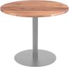 Bistrotisch massiv Akazie rund naturfarben 90 cm Säulengestell-rund silber EMILIO 173847369 Bild 2