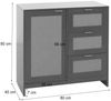 Kommode HWC-P50, Schrank Sideboard Highboard, Schubladen Staufach, MDF Melamin Leinenfront ~ braun Bild 3