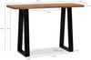 Schreibtisch 118 x 41 x 76,5 cm Akazie Massivholz / Metall Computertisch Baumkante, Homeoffice Bürotisch Massiv Schmal, Holztisch Laptoptisch Arbeitszimmer Bild 4