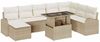 vidaXL Gartensofa-set mit Speicher 9 pcs Beige und Creme Poly-Rattan 3348697 Bild 2