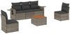 vidaXL 6-tlg. Garten-Sofagarnitur mit Kissen Grau Poly Rattan 3224506 Bild 2
