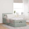 vidaXL Ottoman-Bett mit Matratze Hellgrau 90x190 cm Samt 3311741 Bild 3