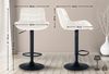 2er Set Barhocker CARAM - Samt Creme 48x54x81 cm | Barstuhl Höhenverstellbar Mit Lehne Drehbar Tresenhocker Tresenstuhl Kneipenhocker Kneipenstuhl Bild 2
