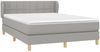 Doppelbett, Polsterbett mit Matratze Stoff Hellgrau 140x200 cm Bild 3