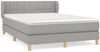 Doppelbett, Polsterbett mit Matratze Stoff Hellgrau 140x200 cm Bild 2