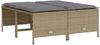 vidaXL Gartenhocker mit Kissen 4 Stk. Beige Poly Rattan 368365 Bild 5