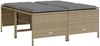 vidaXL Gartenhocker mit Kissen 4 Stk. Beige Poly Rattan 368365 Bild 2