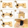 PRIISF Badhocker Toilettenhocker Bambus WC Hocker klappbar Klohocker Toilette Fußhocker (Falten Bambus Toilette Hocker Badhocker mit Anti-Rutsch-Pads Fußstütze, Badezimmer Hocker Toilettenstuhl Rutschfest für Erwachsene und Kinder), Ergonomischer für H... Bild 3