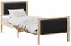 vidaXL Bettrahmen mit Kopfteil Schwarz 75 x 190 cm Stoff 878371 Bild 2