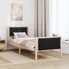 vidaXL Bettrahmen mit Kopfteil Schwarz 75 x 190 cm Stoff 878371 Bild 4
