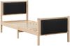 vidaXL Bettrahmen mit Kopfteil Schwarz 75 x 190 cm Stoff 878371 Bild 3