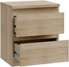 Forte EDMORE Kommode 40 45, moderner Nachttisch mit 2 Schubladen, Beistelltisch, Holzwerkstoff, Sonoma Eiche Holzdekor, 41,8 cm breit x 49,3 cm hoch x 32,2 cm tief Bild 5