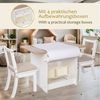 ONVAYA Kindertisch-Set mit Stühlen, mit Stauraum, Holz weiß Bild 3
