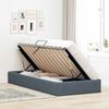 vidaXL Ottoman Bettgestell mit Speicher Dunkelgrau 90 x 200 cm Samt 3442857 Bild 4
