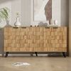 Sideboard aus Spanplatte in Holzoptik, 160,5 x 35,5 x 78 cm, mit 4 Türen Bild 2