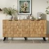 Sideboard aus Spanplatte in Holzoptik, 160,5 x 35,5 x 78 cm, mit 4 Türen Bild 5