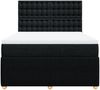 vidaXL Boxspringbett mit Matratze Schwarz 160x200 cm Stoff 3292123 Bild 4
