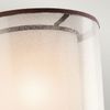 Wandleuchte, Leinen Glas Stahl, Bronze, H 27,3 cm Bild 3