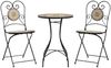 vidaXL Mosaik-Bistro-Set Terrakottarot und Weiß Eisen und Keramik 3216356 Bild 2
