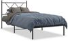 vidaXL Bettgestell mit Kopfteil Metall Schwarz 90x190 cm 376494 Bild 2