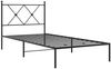 vidaXL Bettgestell mit Kopfteil Metall Schwarz 90x190 cm 376494 Bild 3