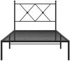 vidaXL Bettgestell mit Kopfteil Metall Schwarz 90x190 cm 376494 Bild 4