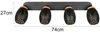 Deckenstrahler BIDAR Schwarz Gold 4-flammig mit Stanzmuster, Breite 74cm Bild 3