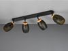 Deckenstrahler BIDAR Schwarz Gold 4-flammig mit Stanzmuster, Breite 74cm Bild 5