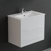 Alpenberger Badmöbel-Set Waschbecken mit Unterschrank - Waschbeckenunterschrank mit Schubladen, (Badezimmerschrank - Weiß, Schrank Badschrank - 60 cm), Gäste WC & Badezimmer Set - Waschtisch mit Nano Bild 5