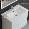 Alpenberger Badmöbel-Set Waschbecken mit Unterschrank - Waschbeckenunterschrank mit Schubladen, (Badezimmerschrank - Weiß, Schrank Badschrank - 60 cm), Gäste WC & Badezimmer Set - Waschtisch mit Nano Bild 2