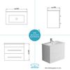 Alpenberger Badmöbel-Set Waschbecken mit Unterschrank - Waschbeckenunterschrank mit Schubladen, (Badezimmerschrank - Weiß, Schrank Badschrank - 60 cm), Gäste WC & Badezimmer Set - Waschtisch mit Nano Bild 4