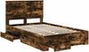 vidaXL Bettrahmen Geräucherte Eiche 120 x 200 cm Holzwerkstoff 3411327 Bild 5