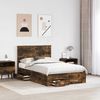 vidaXL Bettrahmen Geräucherte Eiche 120 x 200 cm Holzwerkstoff 3411327 Bild 3