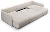 Wohnlandschaft Sofa mit Schlaffunktion CALGARY Stoff Curio Hellgrau Bild 3
