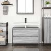 vidaXL Waschbeckenunterschrank mit Schubladen Grau Sonoma 90x34,5x60cm 861880 Bild 3