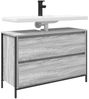 vidaXL Waschbeckenunterschrank mit Schubladen Grau Sonoma 90x34,5x60cm 861880 Bild 4