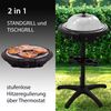 Swiloga Rundgrill mit Deckel, Stand-Elektrogrill mit Standfuß, BBQ-Grill Bild 4