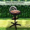 Swiloga Rundgrill mit Deckel, Stand-Elektrogrill mit Standfuß, BBQ-Grill Bild 2