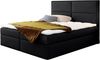 99rooms Charles Boxspringbett Velours JASMINE 200x200 cm Schwarz Bild 2