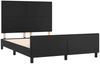 Doppelbett, Polsterbett mit Kopfteil Kunstleder Schwarz 140x200 cm Bild 4