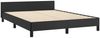 Doppelbett, Polsterbett mit Kopfteil Kunstleder Schwarz 140x200 cm Bild 5