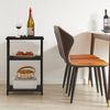 IBUYKE Beistelltisch 3 Ebenen Metallgestell Schwarz Wohnzimmer Schlafzimmer Bild 4