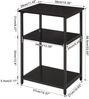 IBUYKE Beistelltisch 3 Ebenen Metallgestell Schwarz Wohnzimmer Schlafzimmer Bild 3