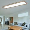 LED Deckenleuchte, Holz Rahmen, opal braun, CCT, L 120 cm Bild 2