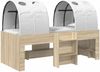 vidaXL Bett mit Tunnel 3 Stk. Sonoma-Eiche und Weiß Holzwerkstoff 3423569 Bild 2